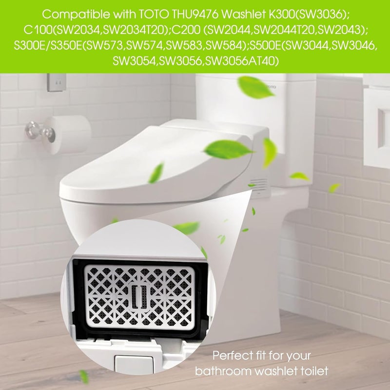 CLLOMAGY Deodorizer Filter for Toto Washlet THU9476 Deodorizer Cartridge Catalyst Replacement for S300 S350E C100 C200 S500E SW2044 K300 SW573 SW2034 SW3056,THU9476 Bidet Filter Cartridge for Toto Washlet - Image 3